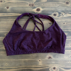 Women's Victoria's Secret XL Purple Crisscross Back Sports Bra athleisure yoga